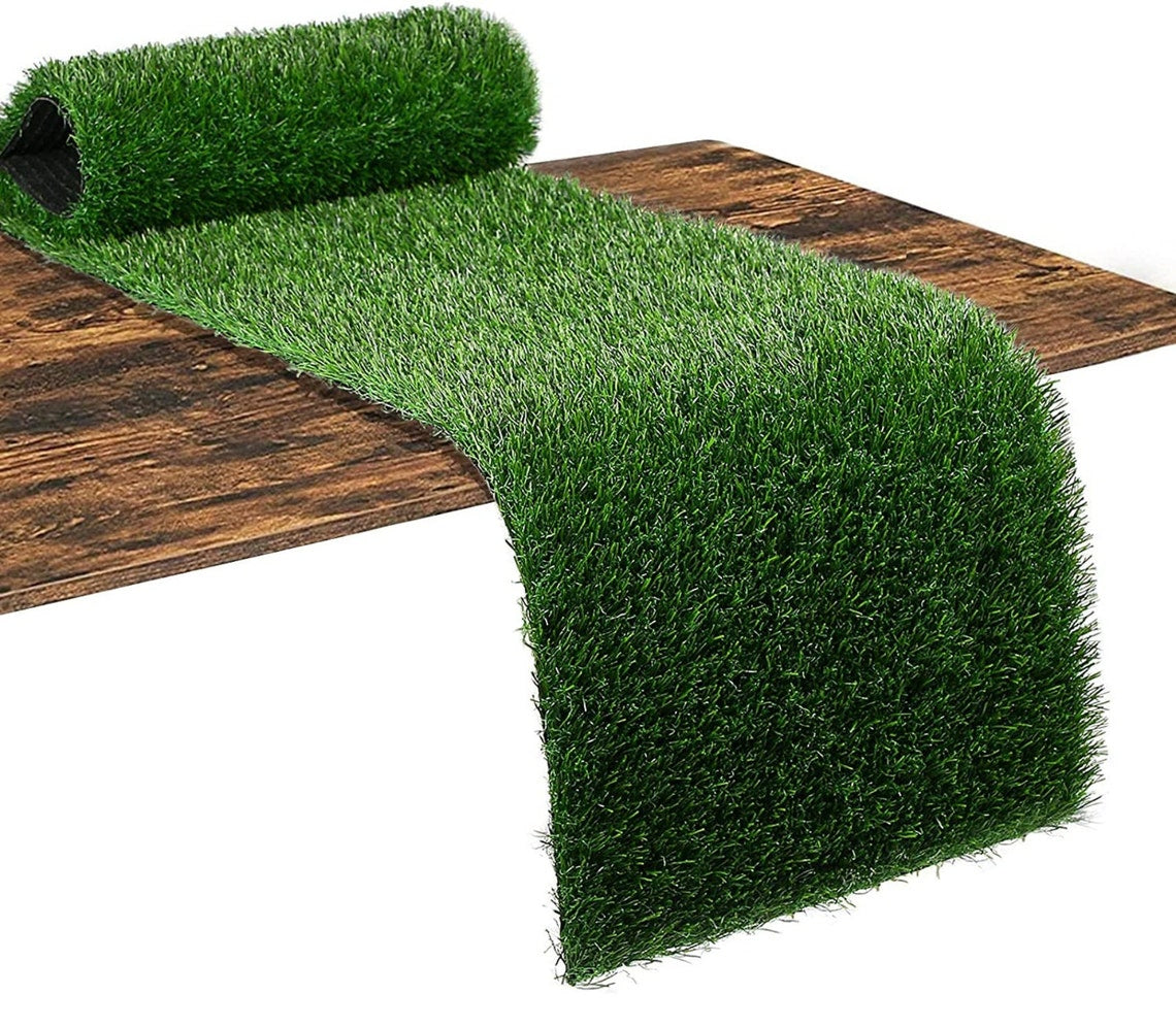 Faux Grass Table Runner – Artificial Turf Table Décor for Weddings, Parties & Fairy - Themed Events - Pretty Party Boxx