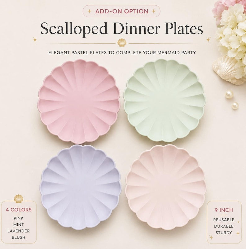 Scallop Rim Party Plates – Fancy Gold & Silver Disposable Dinnerware for Weddings & Elegant Events - Pretty Party Boxx