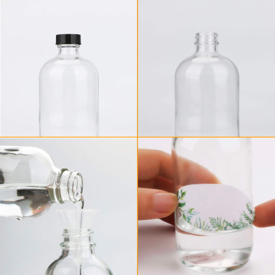 Clear bottles, scent strips, and floral oils from a Perfume Making Kit for Adults featured on an elegantly decorated table.