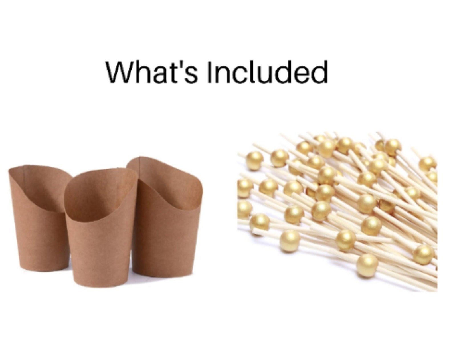 Brown Charcuterie Favor Cups with Fancy Toothpicks - Set of 20 - Pretty Party Boxx