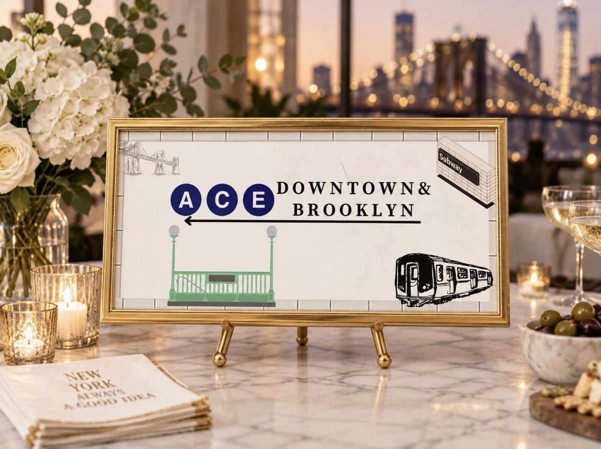 Set of 6 NYC Themed Street Signs Digital Download - New York City Themed Party Events - Pretty Party Boxx