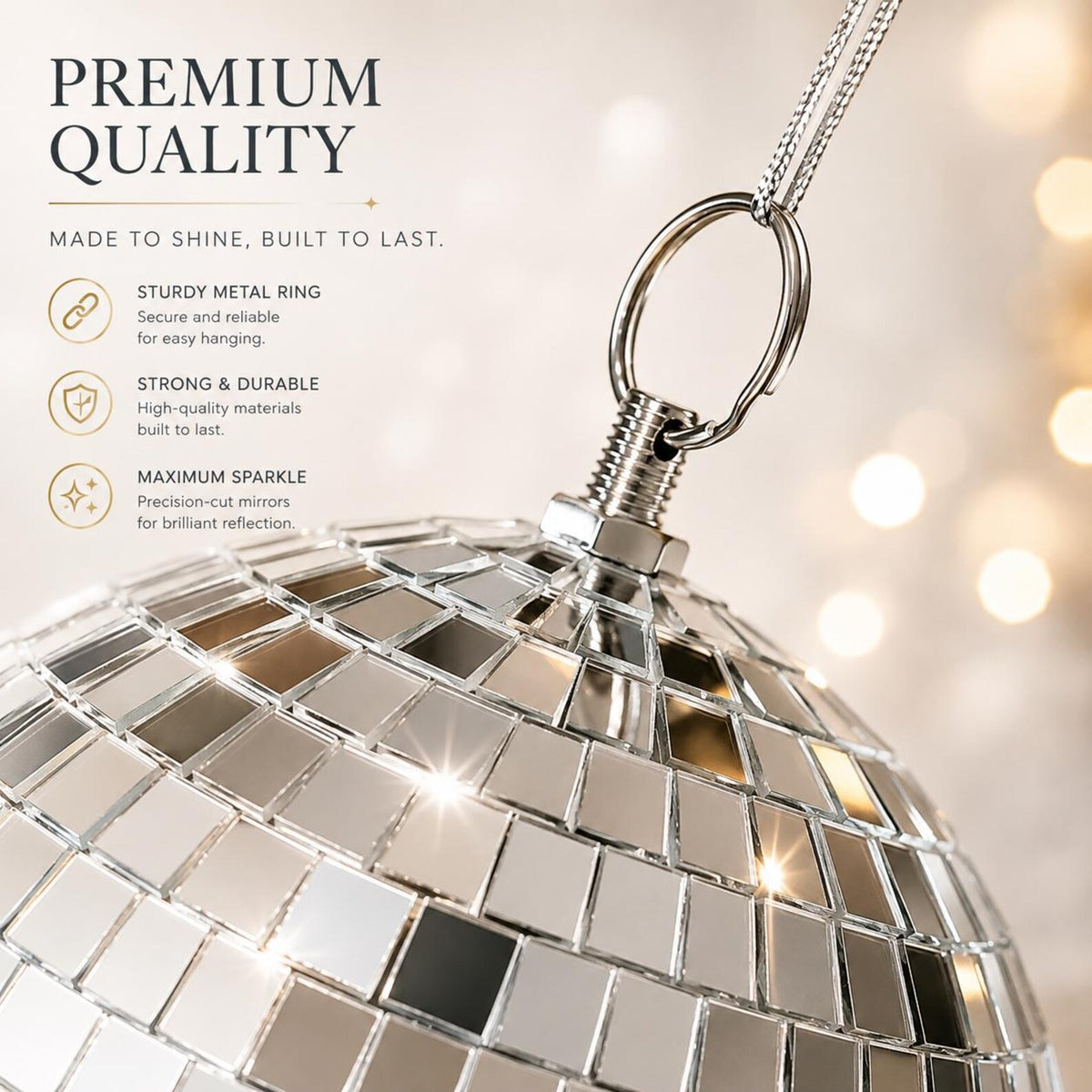 8 - Inch Mini Party Decorations - Set of 40 Silver Disco Balls - Pretty Party Boxx