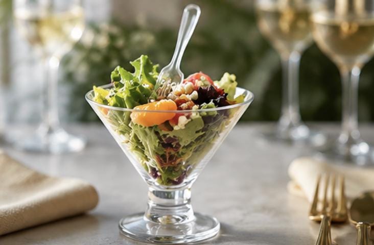 Acrylic Salad Cups with Mini Forks - Set of 20 - Pretty Party Boxx