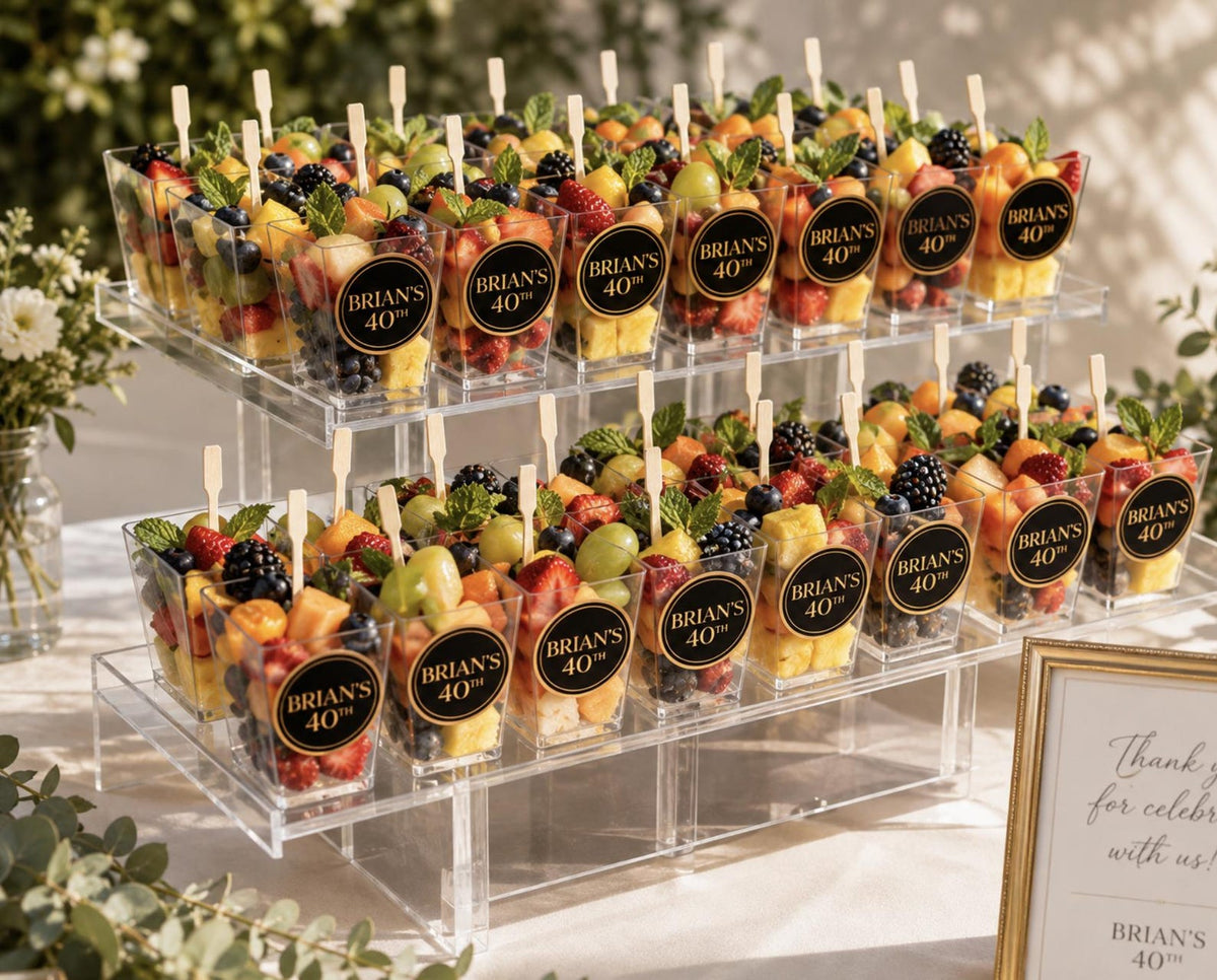 3 - Tier Acrylic Dessert Display Stand - Clear Cake Stands for Events - Pretty Party Boxx