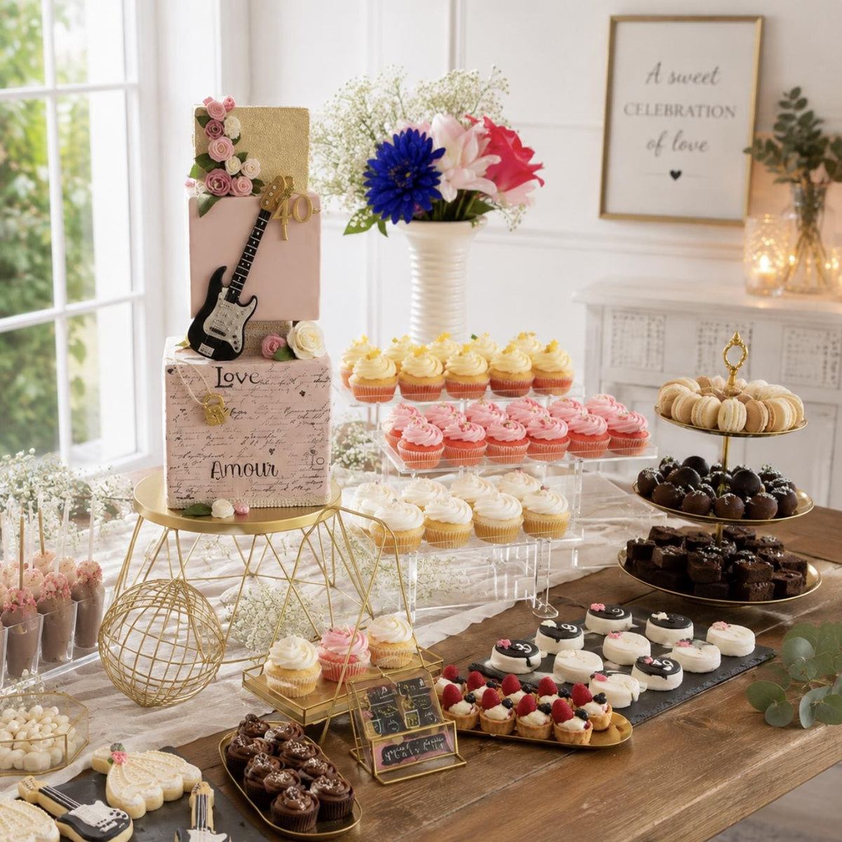3 - Tier Acrylic Dessert Display Stand - Clear Cake Stands for Events - Pretty Party Boxx