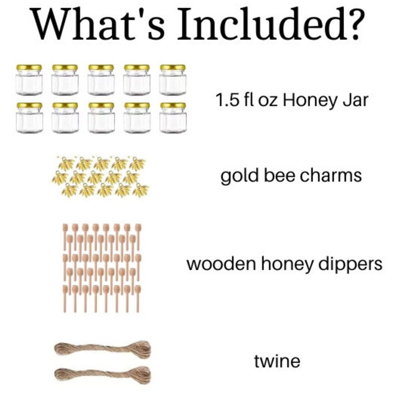 Group of mini honey jars displayed stylishly on a wedding table.
