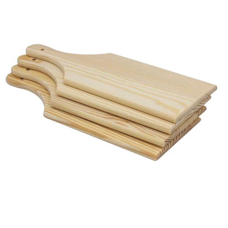 Mini Charcuterie Boards – Set of 4 Small Wooden Cheese Boards (9" Pine) for Individual Appetizers, Tastings & Place Settings