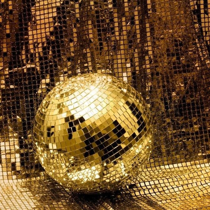 25 - Pack Gold Disco Mirror Balls - Assorted Sizes Party Decoration - Pretty Party Boxx