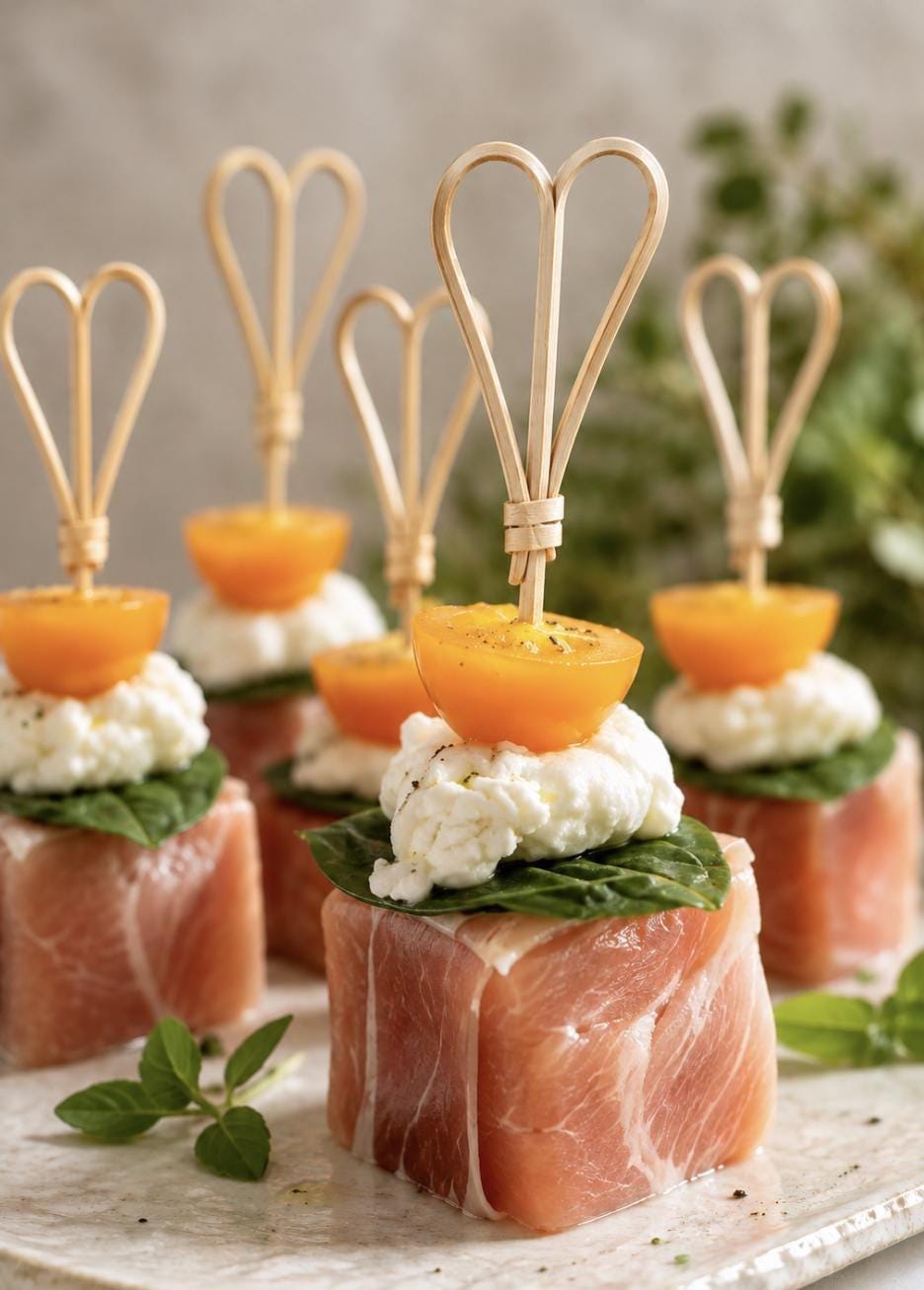 Bamboo Loop Charcuterie Picks – Knot Toothpicks for Appetizers, Cocktails & Grazing Tables