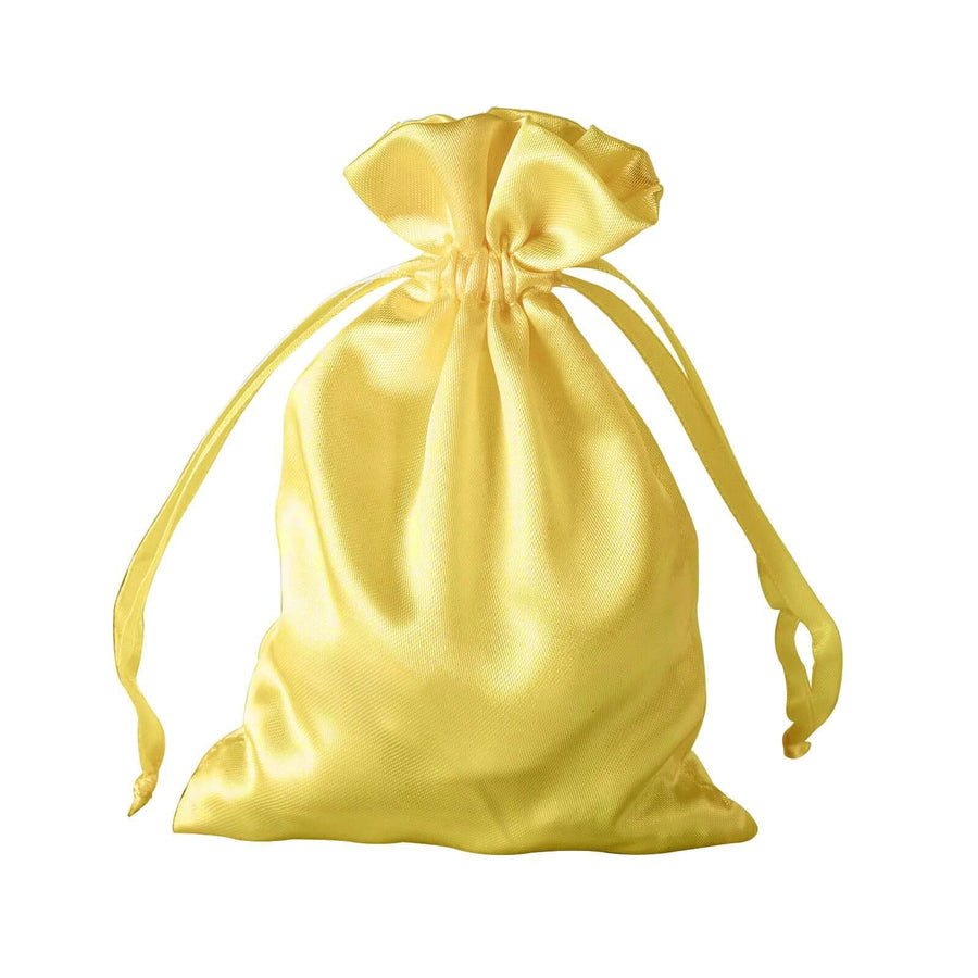 White Satin Drawstring Wedding & Party Favor Gift Bags - Pretty Party Boxx