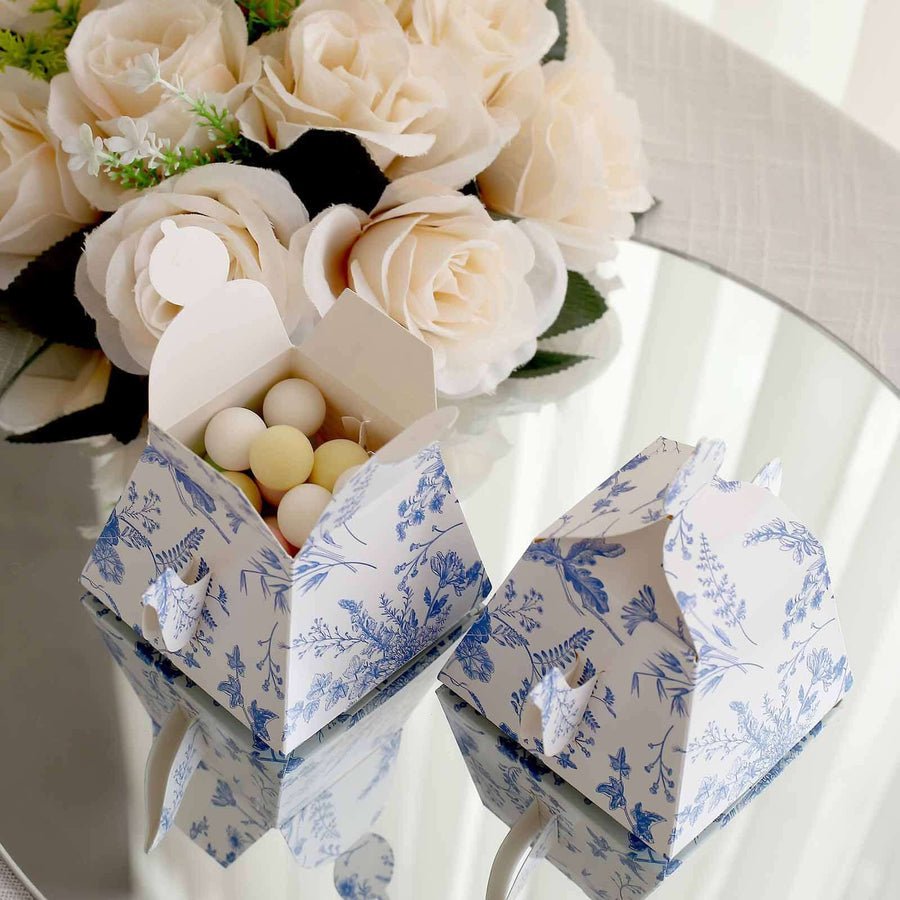 25 - Pack Mini Teapot Party Favor Boxes – Pink Peony Floral Gift Boxes for Weddings & Tea Parties - Pretty Party Boxx