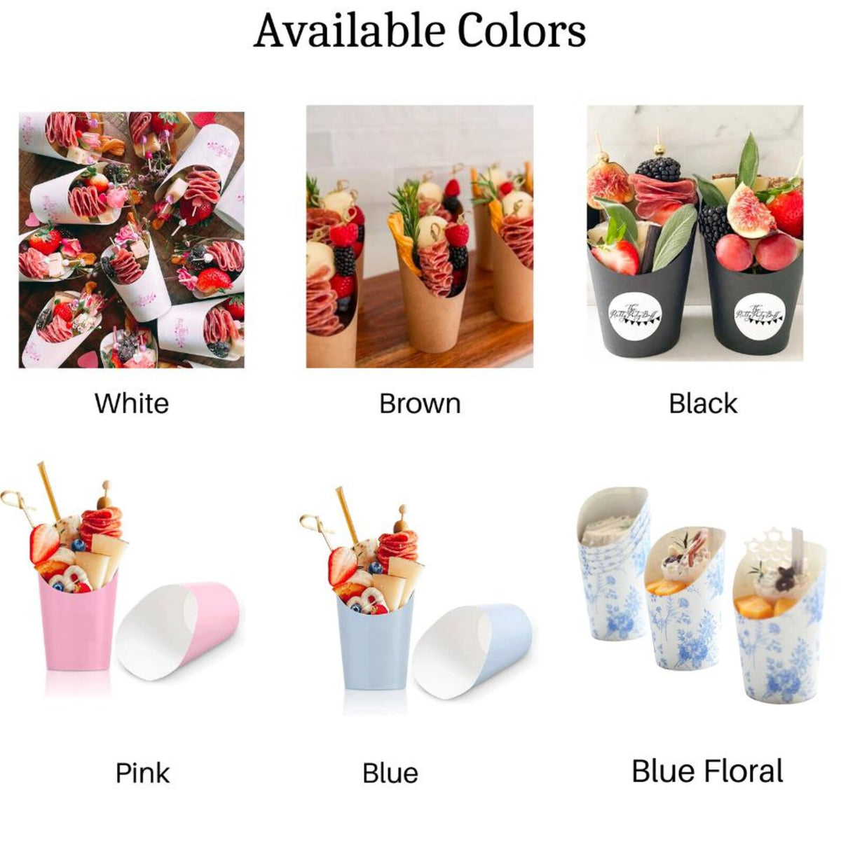 Charcuterie Favor Cups with Toothpicks – 20 - Piece Disposable Snack Cups for Weddings, Showers & Events - Pretty Party Boxx