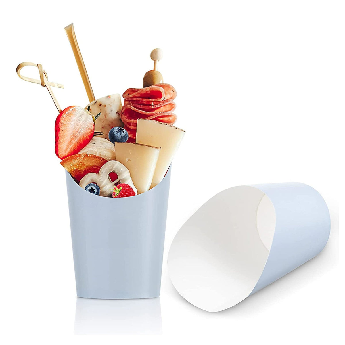 Charcuterie Favor Cups with Fancy Toothpicks – Reusable Appetizer & Dessert Serving Set for Weddings, Showers & Events