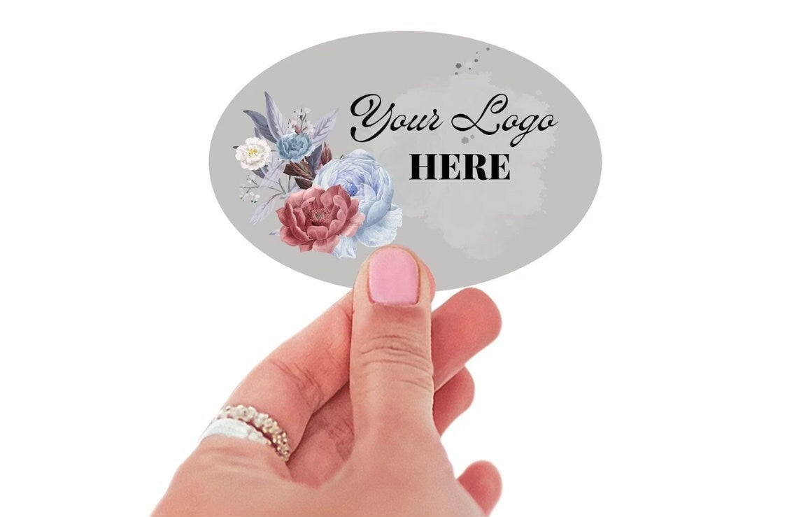 Custom Oval Logo Stickers – Personalized Labels for Packaging, Favors & Small Business Branding