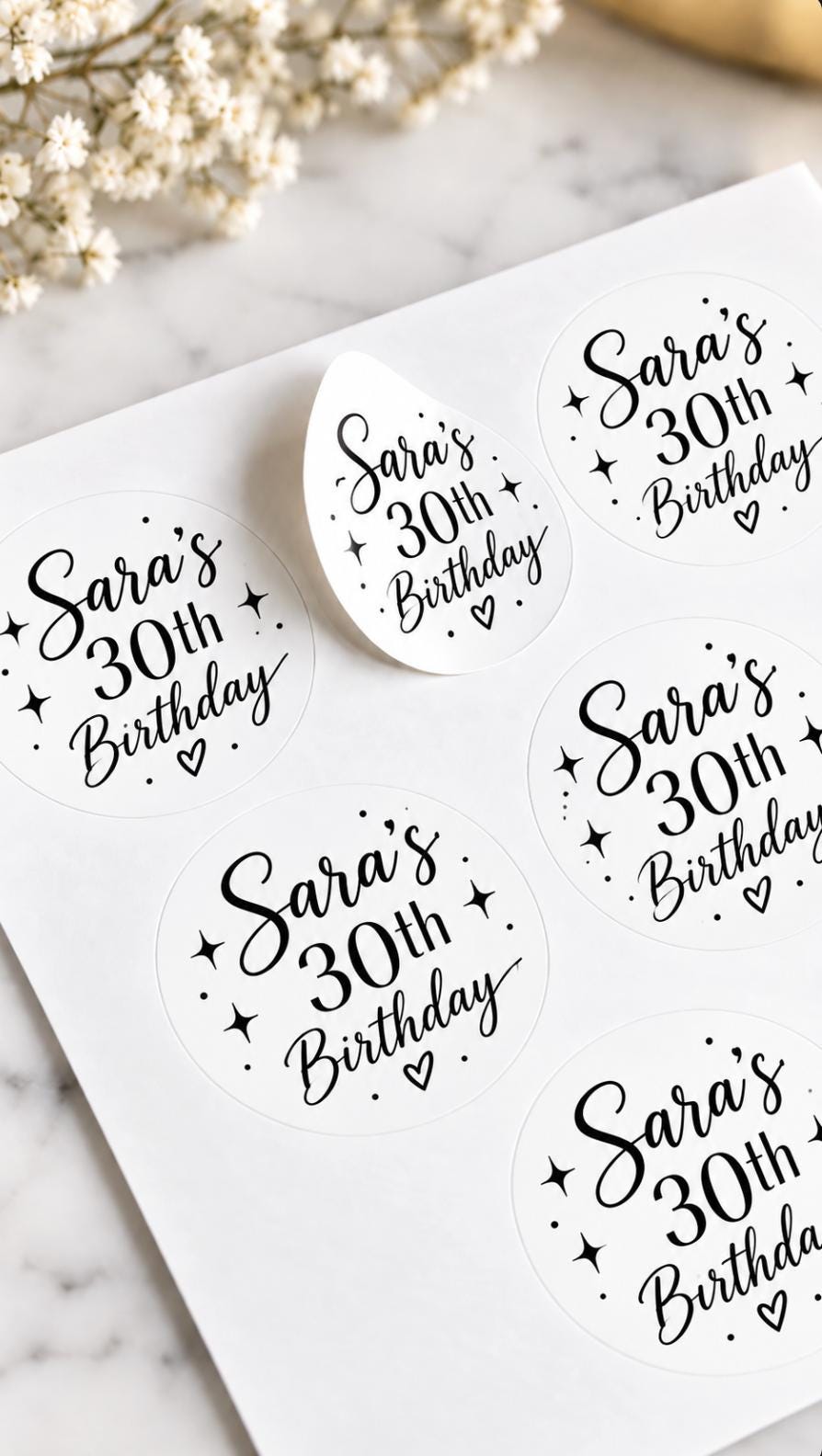 Custom Round Logo Stickers – Personalized Circle Labels for Packaging, Favors & Branding