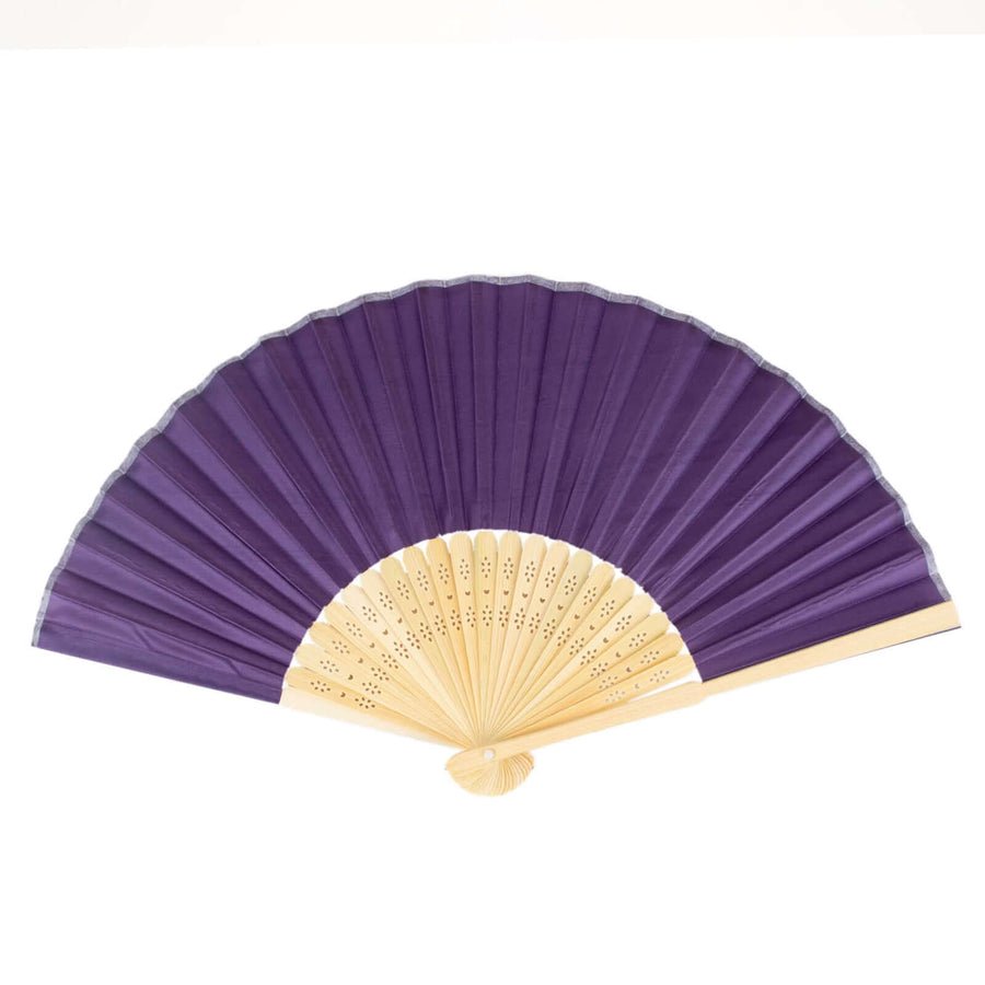 5 - Pack Elegant Silk Folding Fans – Asian - Style Party Favors & Decorative Event Accessories - Pretty Party Boxx