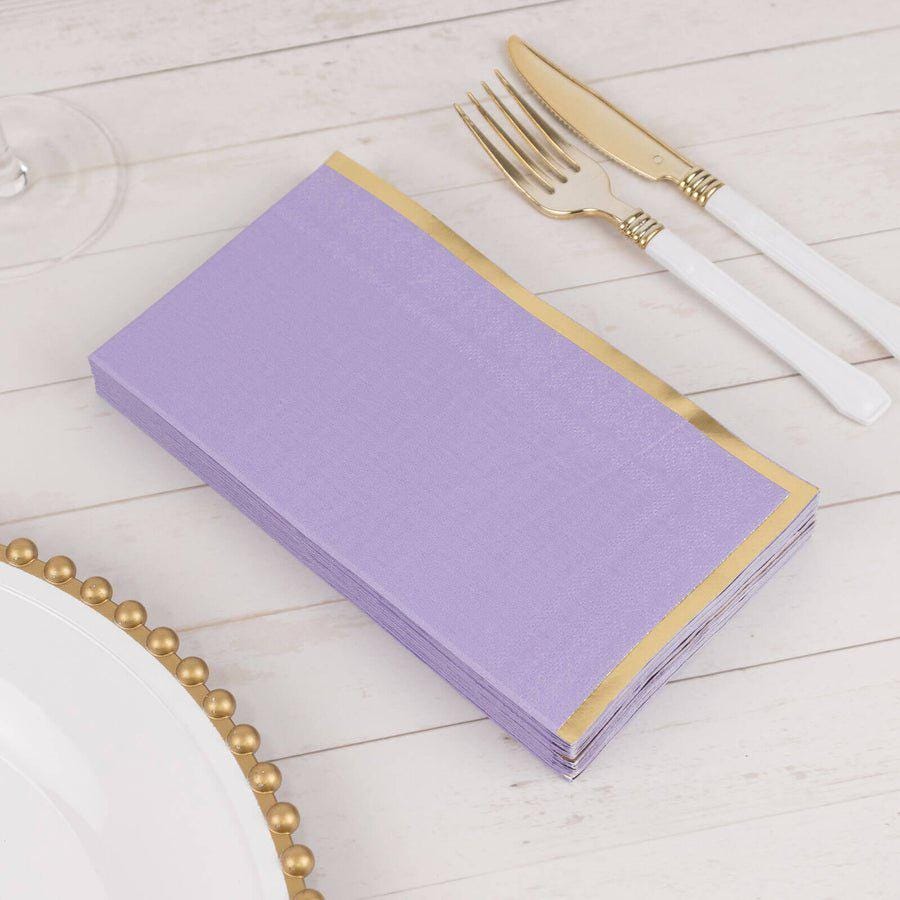 50 - Pack Party Napkins – Gold Foil Edge Disposable Cocktail Napkins - Pretty Party Boxx