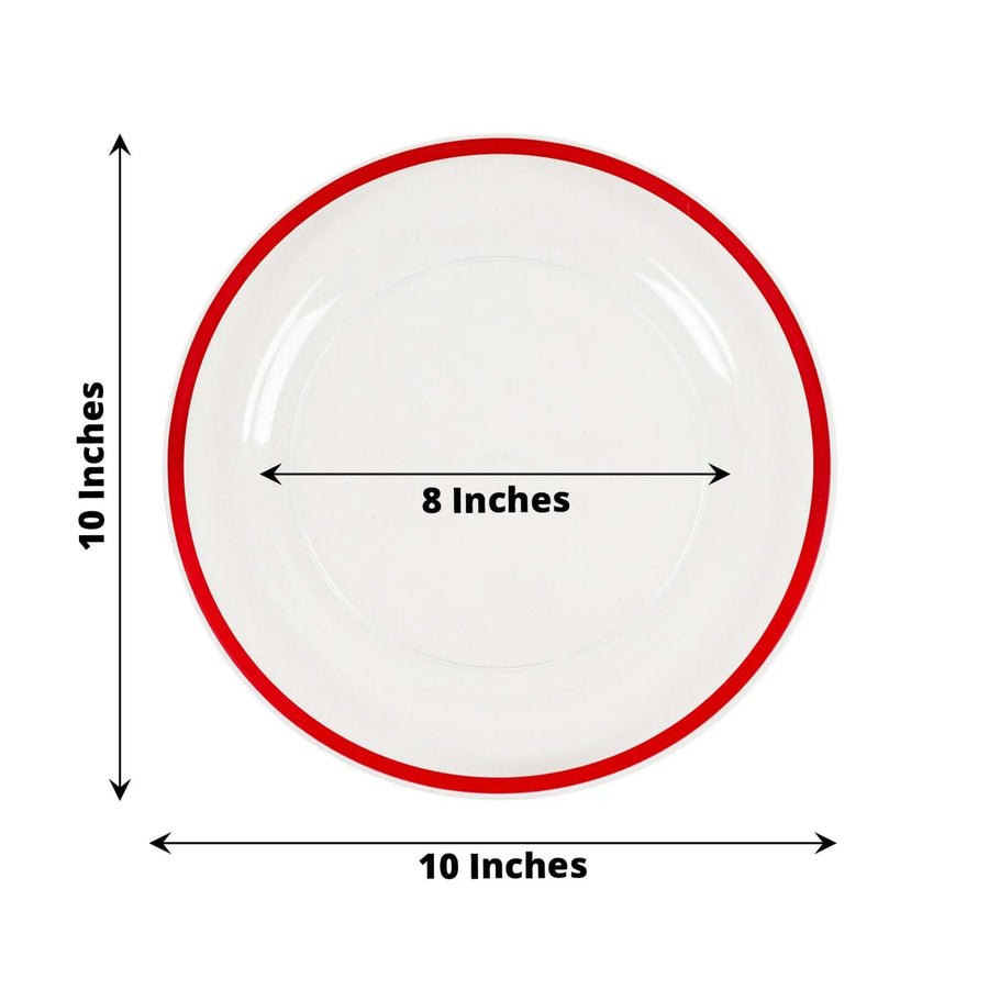 10 - Pack Regal Round Plastic Dinner Plates – 7” & 10” Disposable Party Plates for Weddings, Banquets & Events