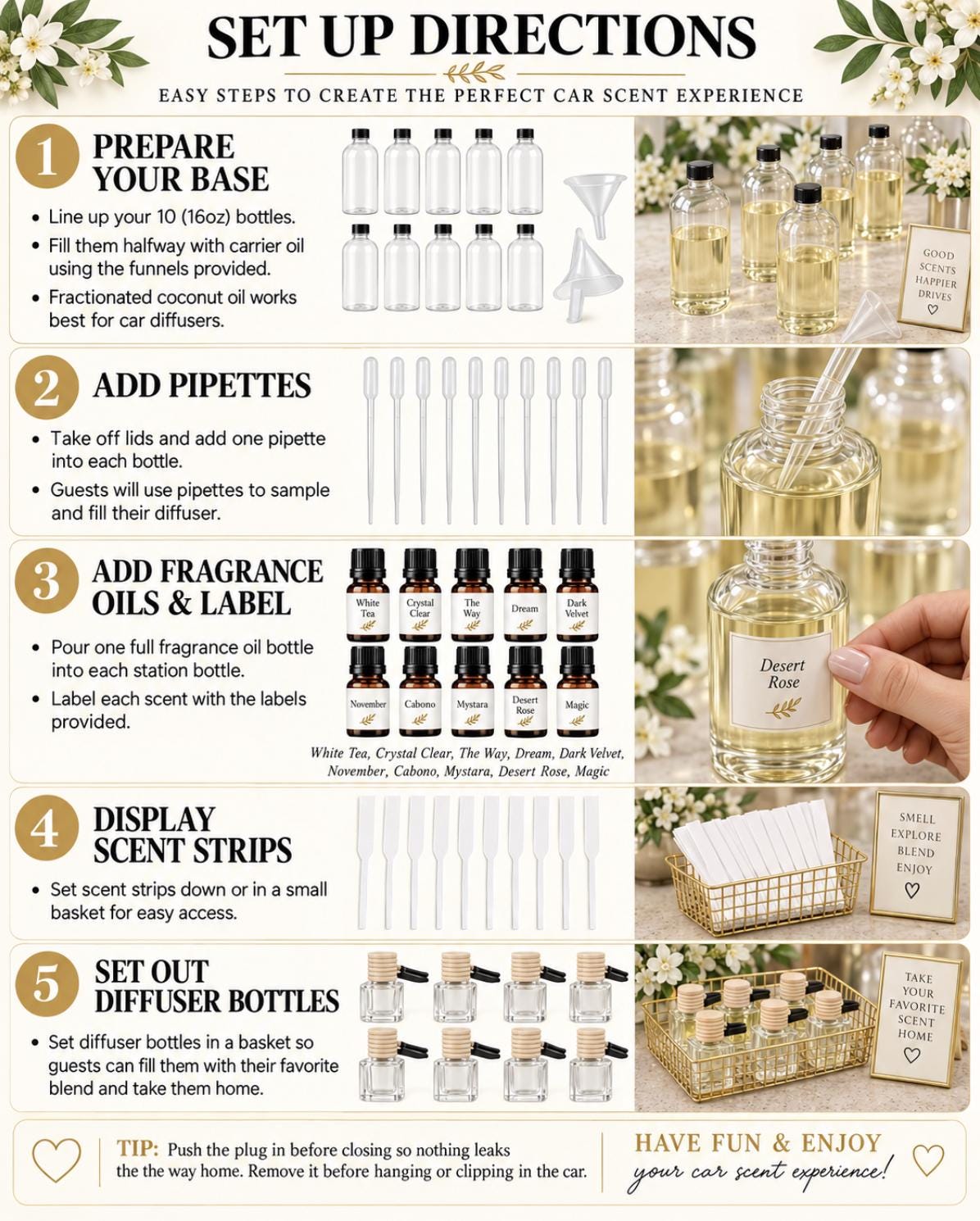 DIY Car Diffuser Making Kit – Make Your Own Car Freshener Bar for Showers & Parties