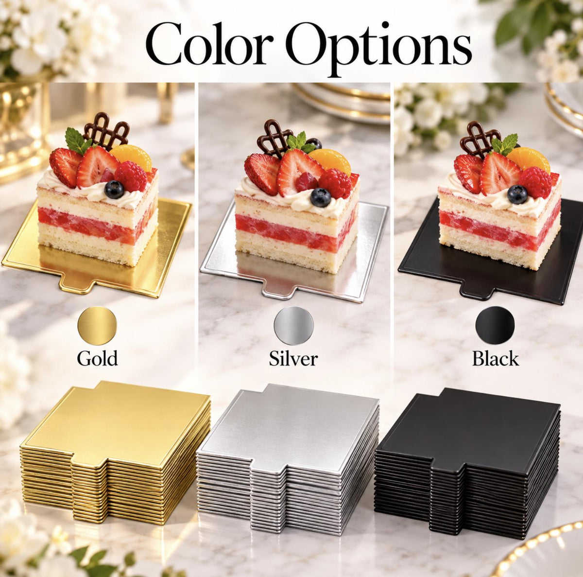 DIY Mini Cake Favor Kit with Cake Boards & Mini Forks – Elegant Dessert Display Favors