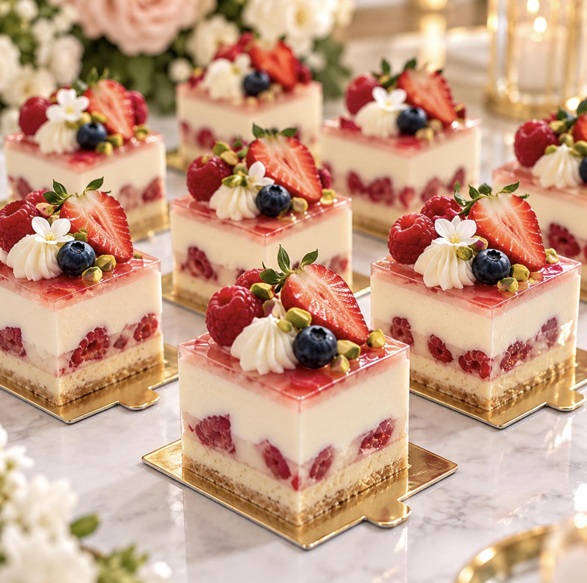 DIY Mini Cake Favor Kit with Cake Boards & Mini Forks – Elegant Dessert Display Favors