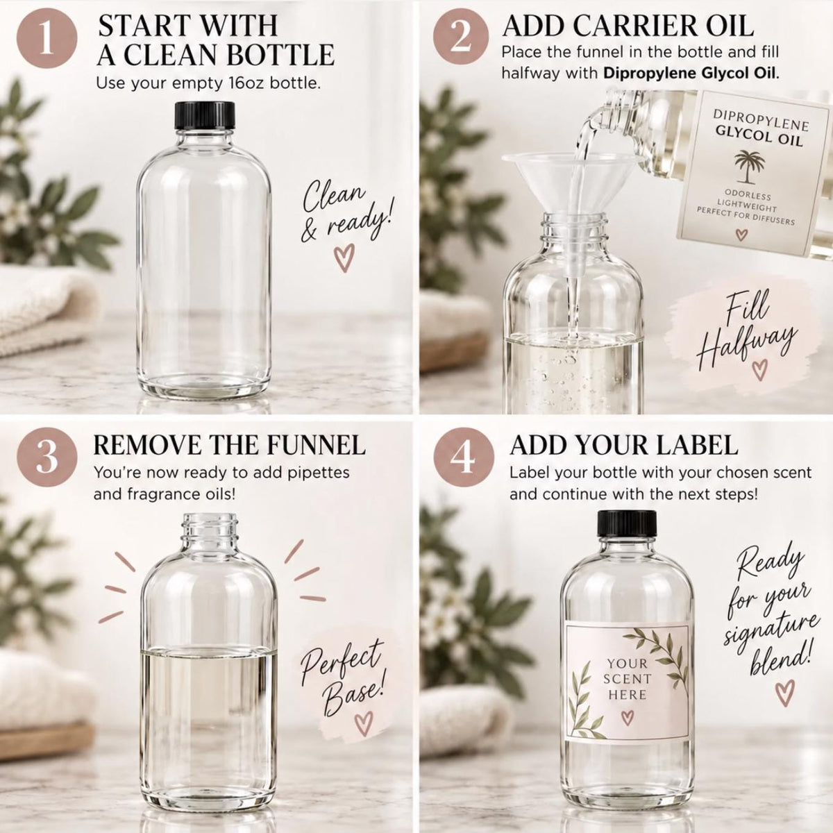 DIY Reed Diffuser Making Kit – Make Your Own Home Diffuser Bar for Showers & Housewarmings