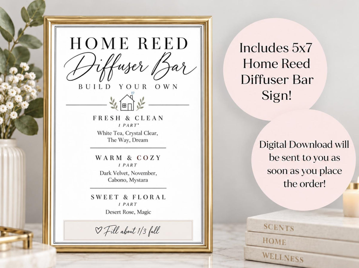DIY Reed Diffuser Making Kit – Make Your Own Home Diffuser Bar for Showers & Housewarmings