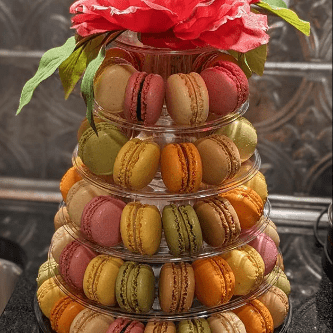 6 - Tier Acrylic Macaron Stand – Clear Round Dessert Display Tower for Weddings, Parties & Events - Pretty Party Boxx