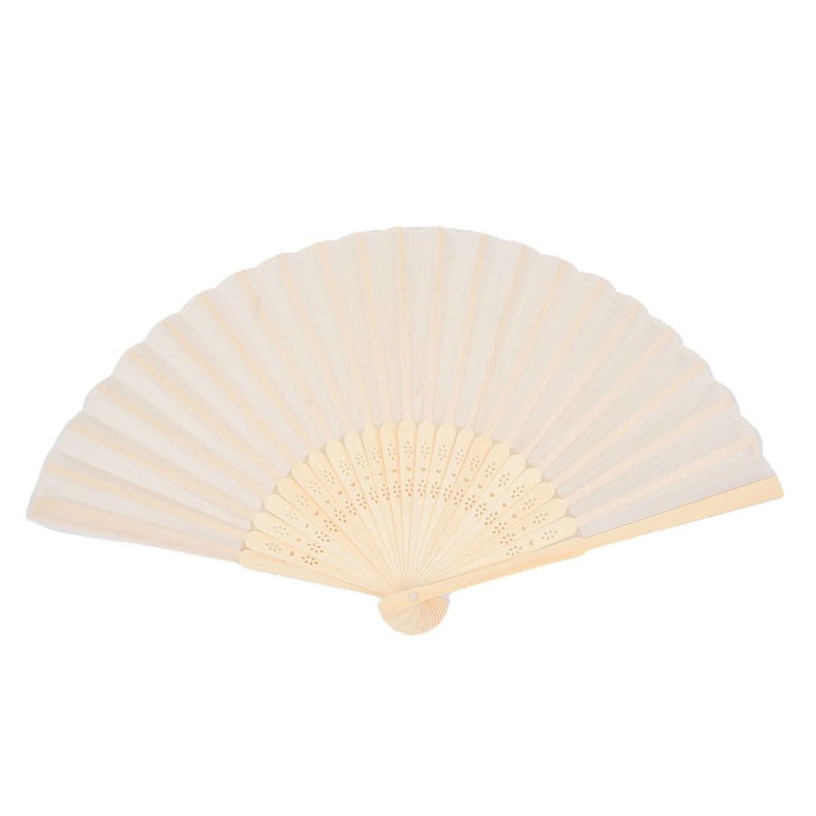 5 - Pack Elegant Silk Folding Fans – Asian - Style Party Favors & Decorative Event Accessories - Pretty Party Boxx