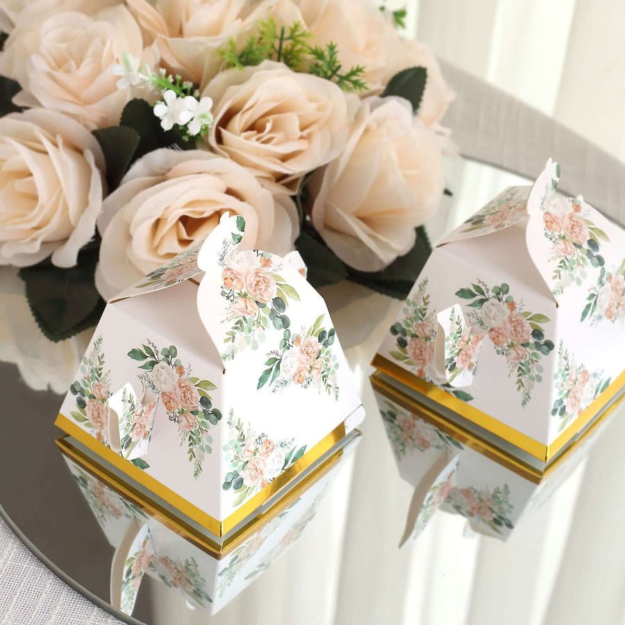 25 - Pack Mini Teapot Party Favor Boxes – Pink Peony Floral Gift Boxes for Weddings & Tea Parties - Pretty Party Boxx