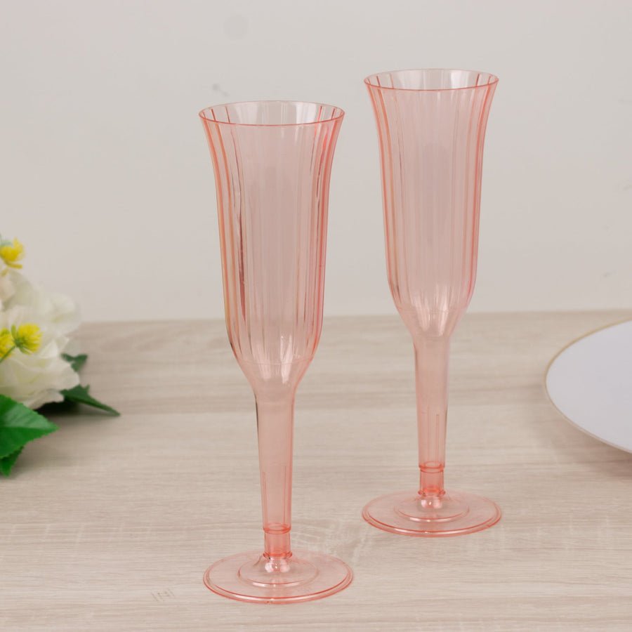12 - Pack Plastic Champagne Flutes – Disposable Toasting Glasses for Weddings, Parties & Events - Pretty Party Boxx