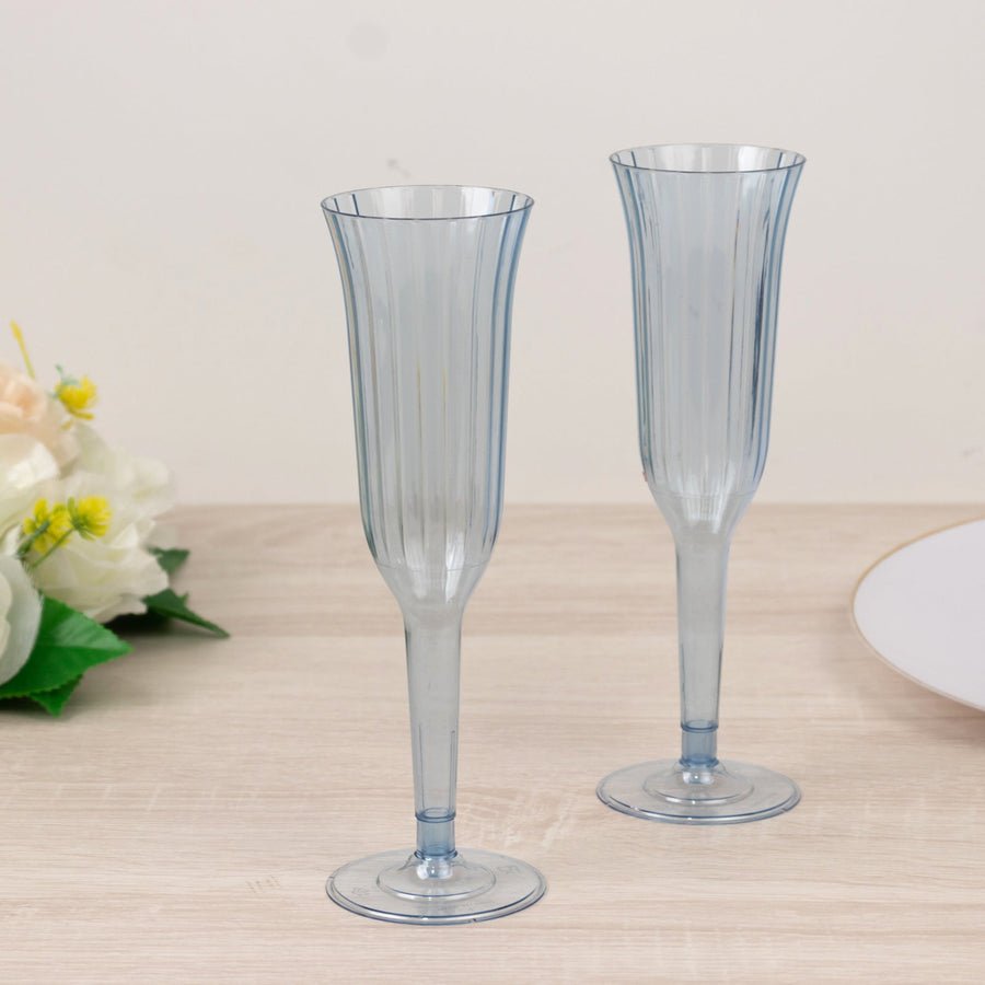 12 - Pack Plastic Champagne Flutes – Disposable Toasting Glasses for Weddings, Parties & Events - Pretty Party Boxx