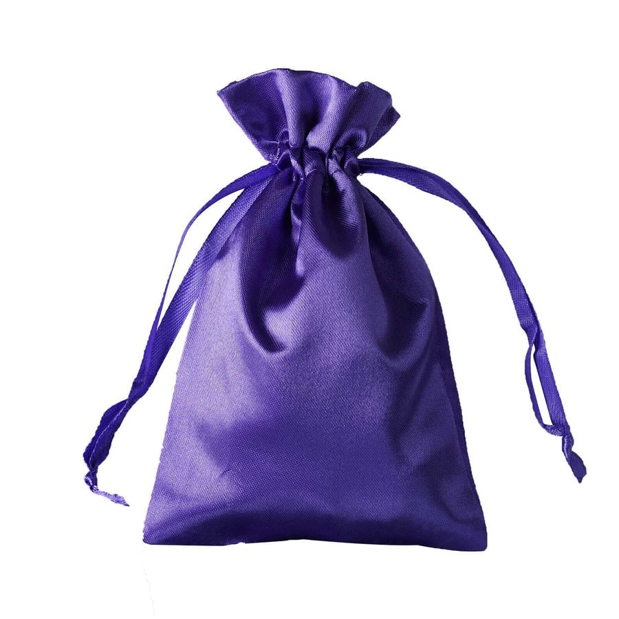 White Satin Drawstring Wedding & Party Favor Gift Bags - Pretty Party Boxx