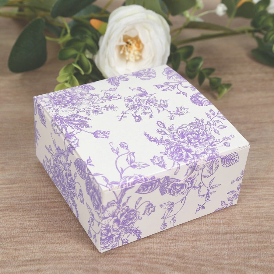 Mint green Shabby Chic Rose favor box. Elegant floral print party gift packaging.