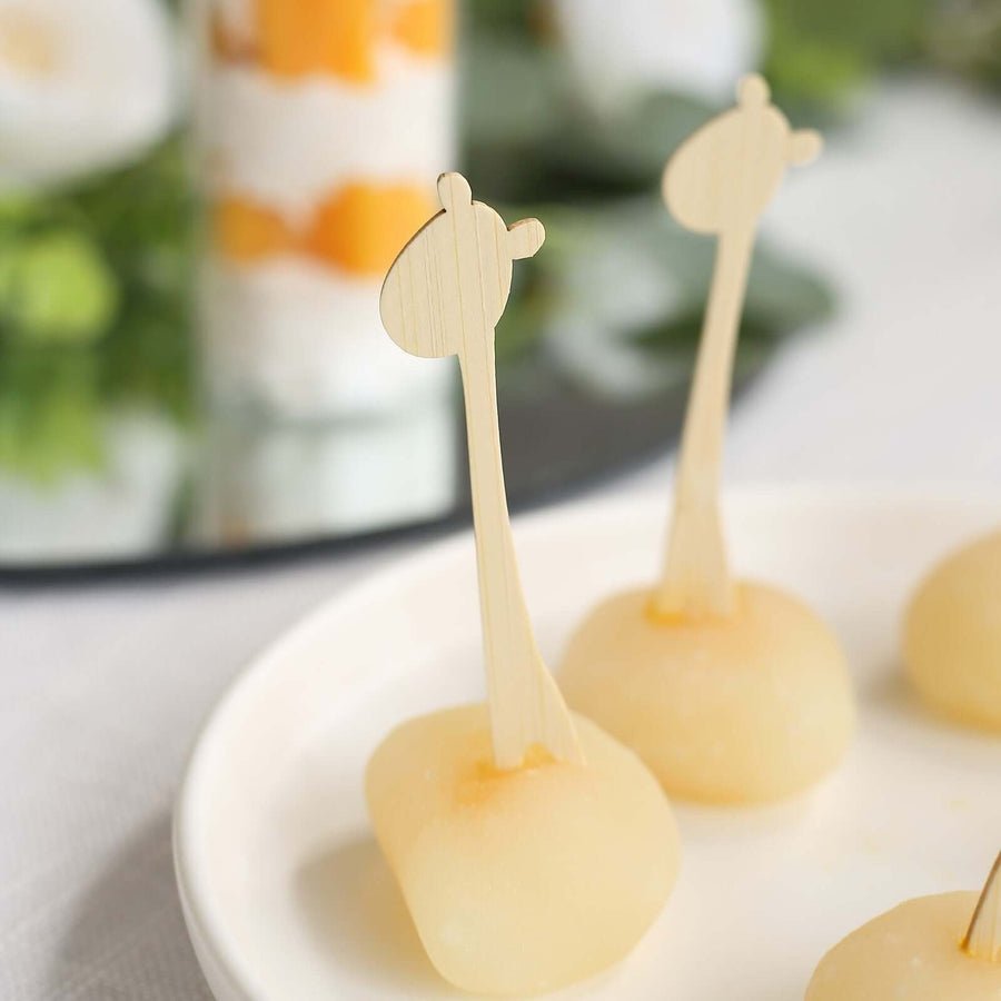 100 - Pack Decorative Bamboo Cocktail Picks – Eco - Friendly Pearl Top Drink & Food Skewers - Pretty Party Boxx