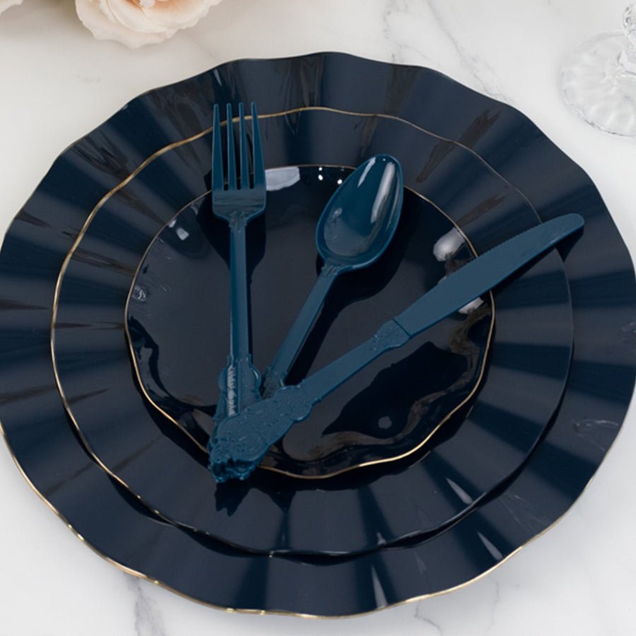 72 - Piece Heavy Duty Plastic Silverware Set – Disposable Cutlery for Weddings, Parties & Events - Pretty Party Boxx