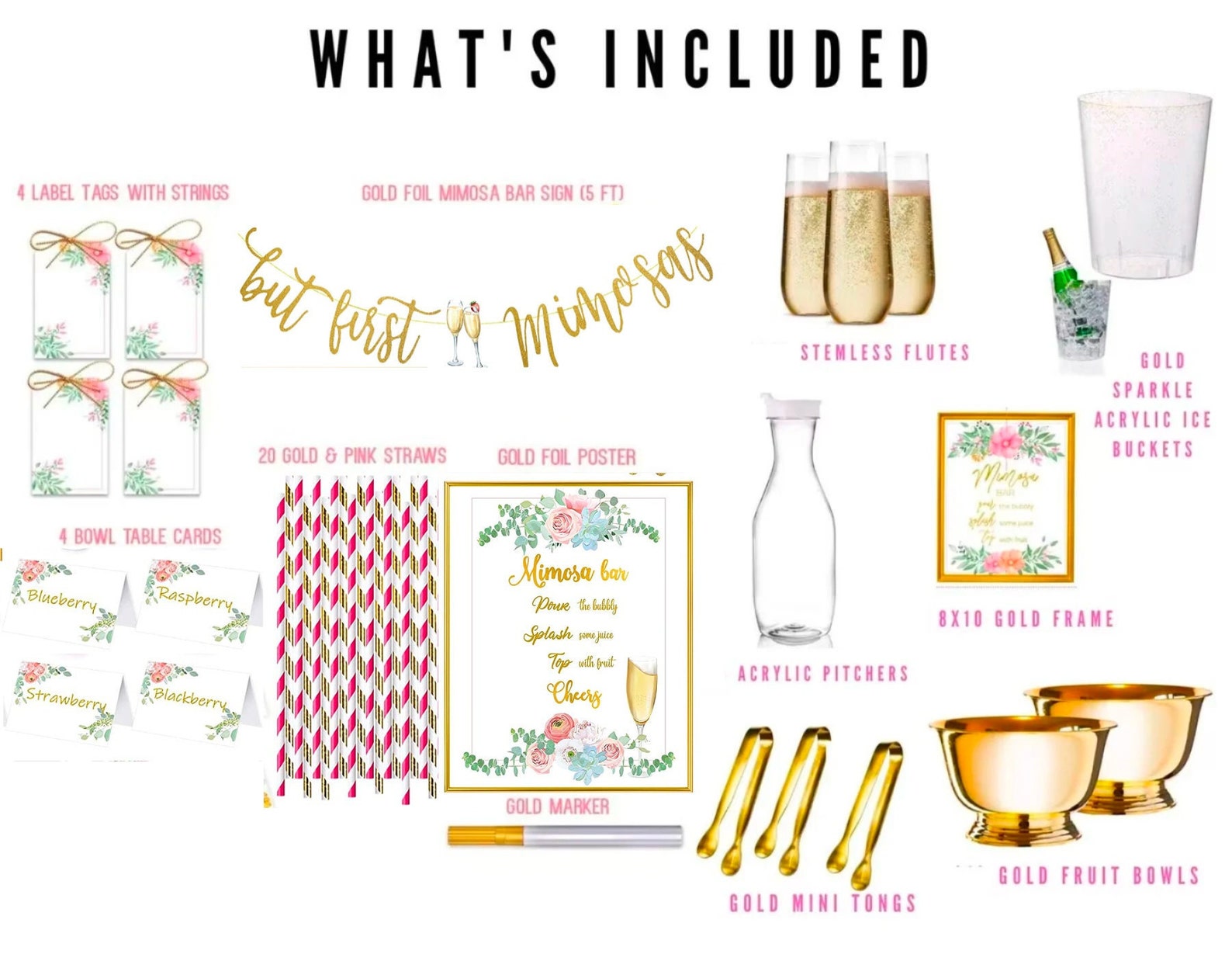 Complete Mimosa Bar Kit – Perfect for Bridal Showers & Brunches