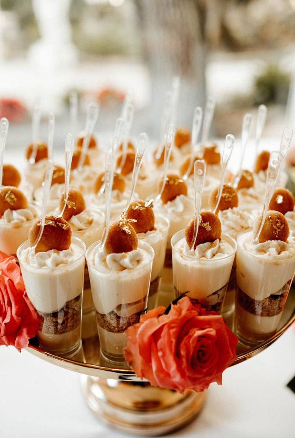 5oz Acrylic Dessert Parfait Cups with Lids & Mini Plastic Spoons - Party Favor Set