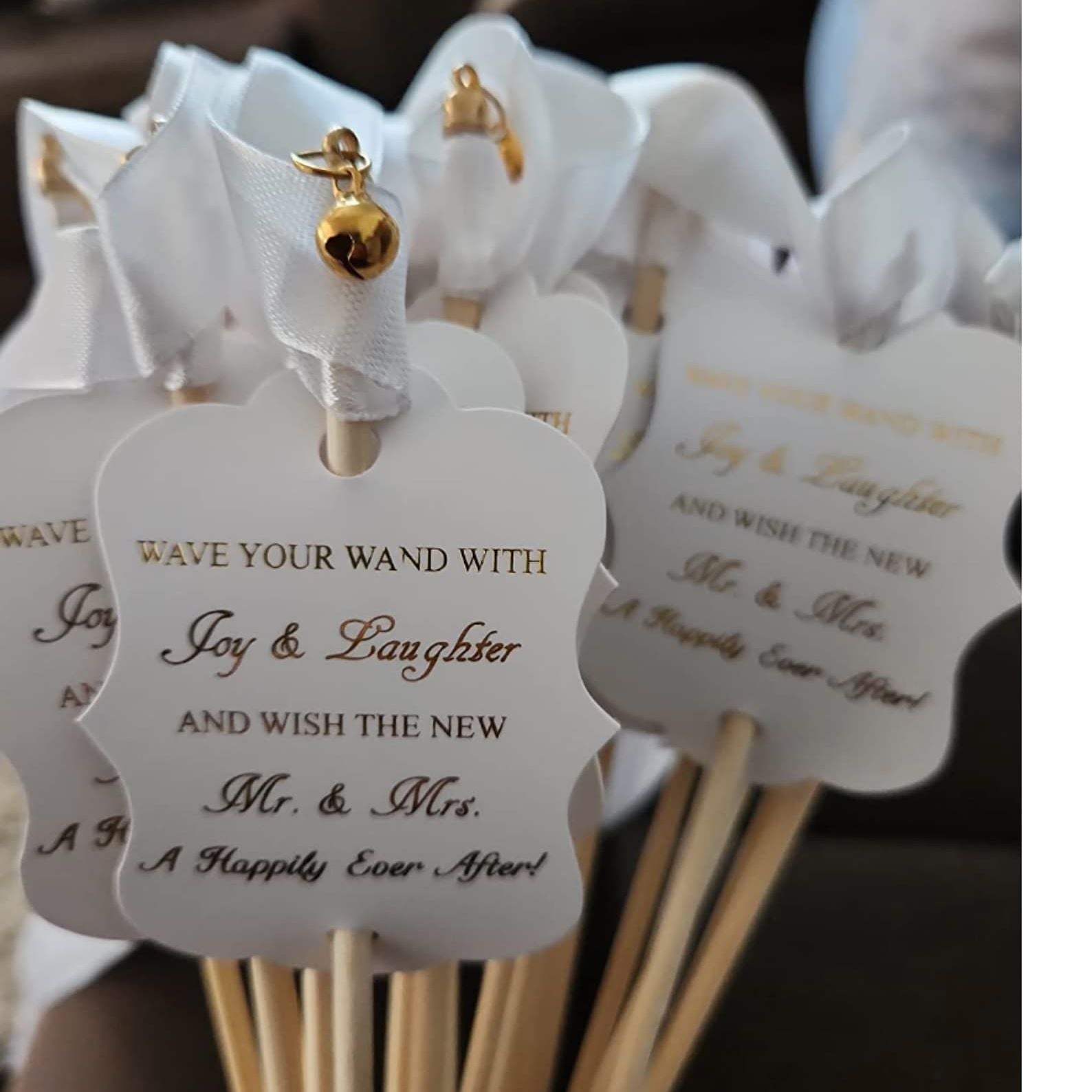 Ribbon Wedding Farewell Wands – Set of 25 Decorative Send - Off Ribbons for Weddings & Celebrations - Pretty Party Boxx