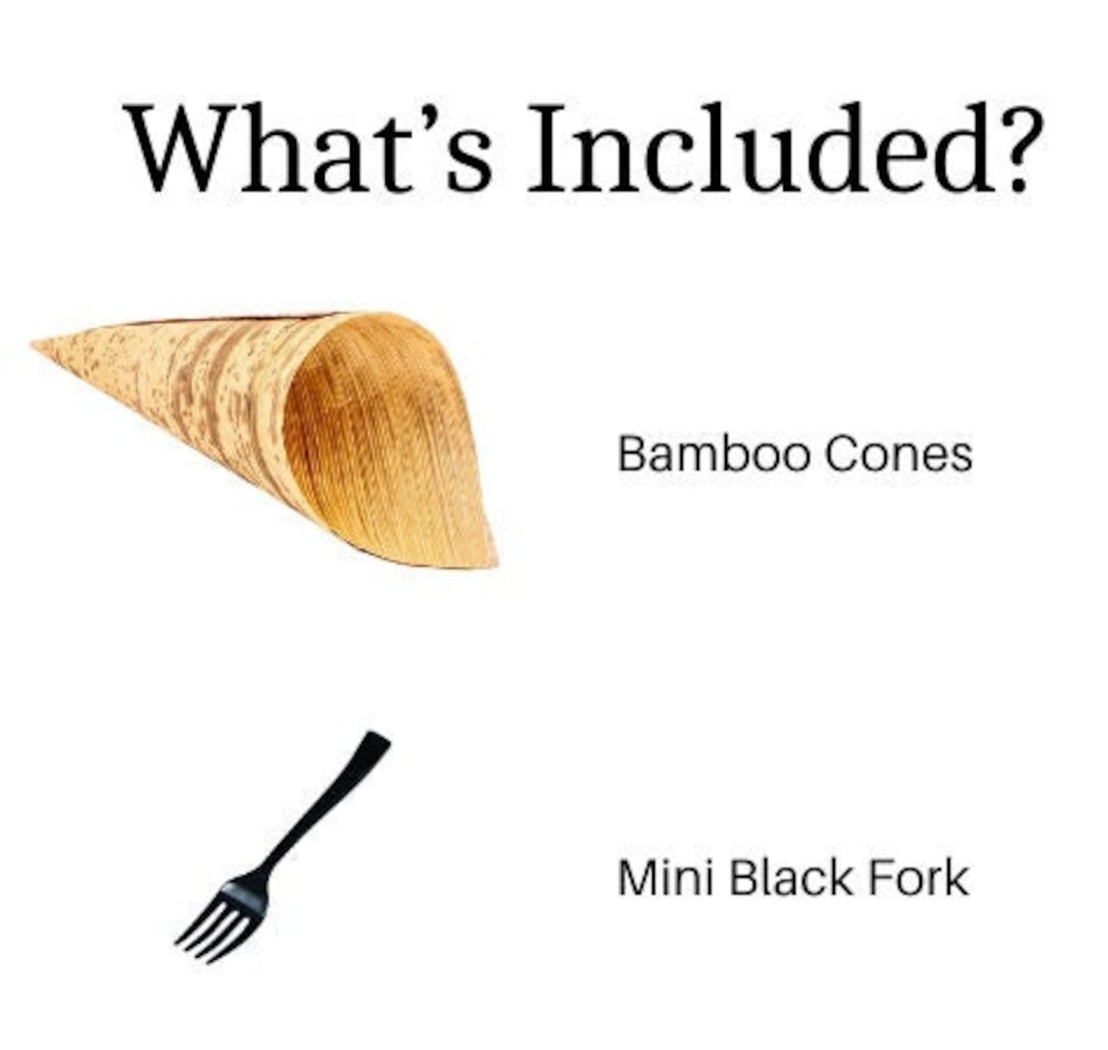 20 - Pack Bamboo Charcuterie Cones with Mini Forks – Disposable Grazing Cups for Weddings, Parties & Events - Pretty Party Boxx