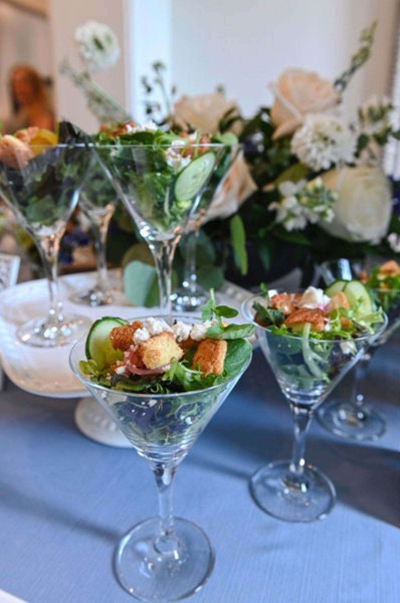 Acrylic Salad & Appetizer Cups with Mini Dressing Bottles & Forks – Set of 20