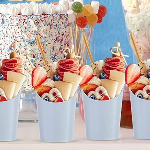 Charcuterie Favor Cups with Fancy Toothpicks – Reusable Appetizer & Dessert Serving Set for Weddings, Showers & Events - Pretty Party Boxx