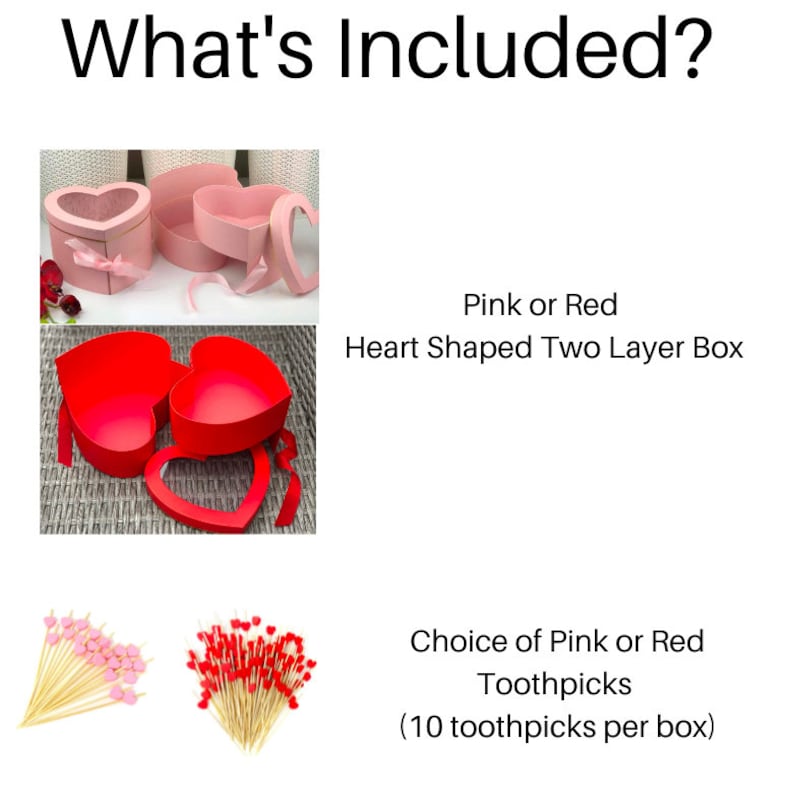 2- Layer Heart Shaped Charcuterie w/Toothpicks Gift Box