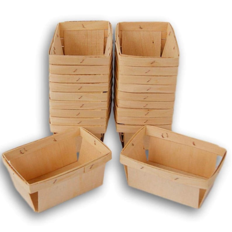 Wooden Food Favor Box with Wooden Forks – Eco - Friendly Charcuterie & Dessert Boxes for Weddings, Parties & Catering - Pretty Party Boxx