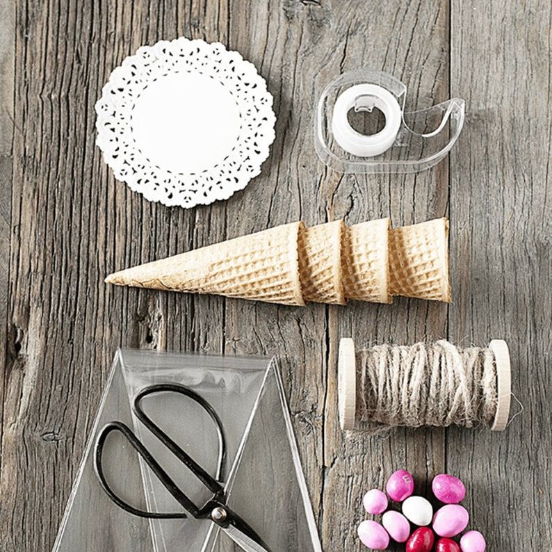 Cone - Shaped Favor Bags with Doilies DIY Kit – 10 - Piece Elegant Gift Bags for Weddings, Showers & Dessert Displays - Pretty Party Boxx