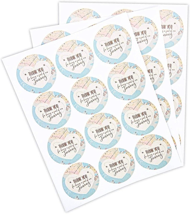 World Map Travel - Themed Party Treat Bags with Stickers – Favor Bag Set for Weddings, Showers & Destination Events - Pretty Party Boxx