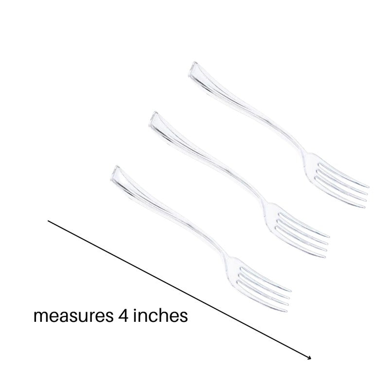 Acrylic Appetizer Cups w/Heart Shaped Pipettes & Mini Forks Set