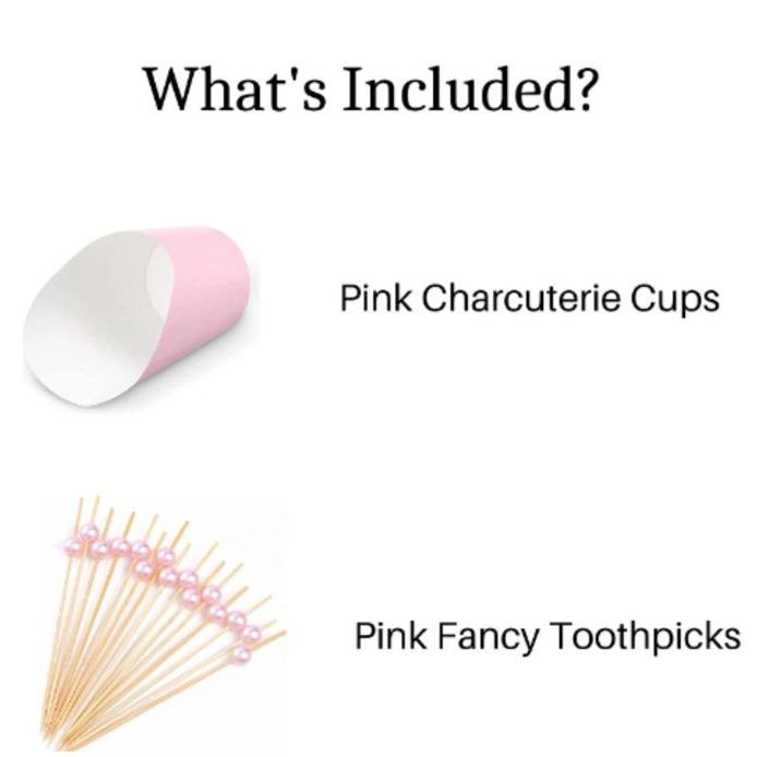 Charcuterie Favor Cups with Fancy Toothpicks – Elegant Appetizer & Dessert Serving Set for Weddings, Showers & Events - Pretty Party Boxx