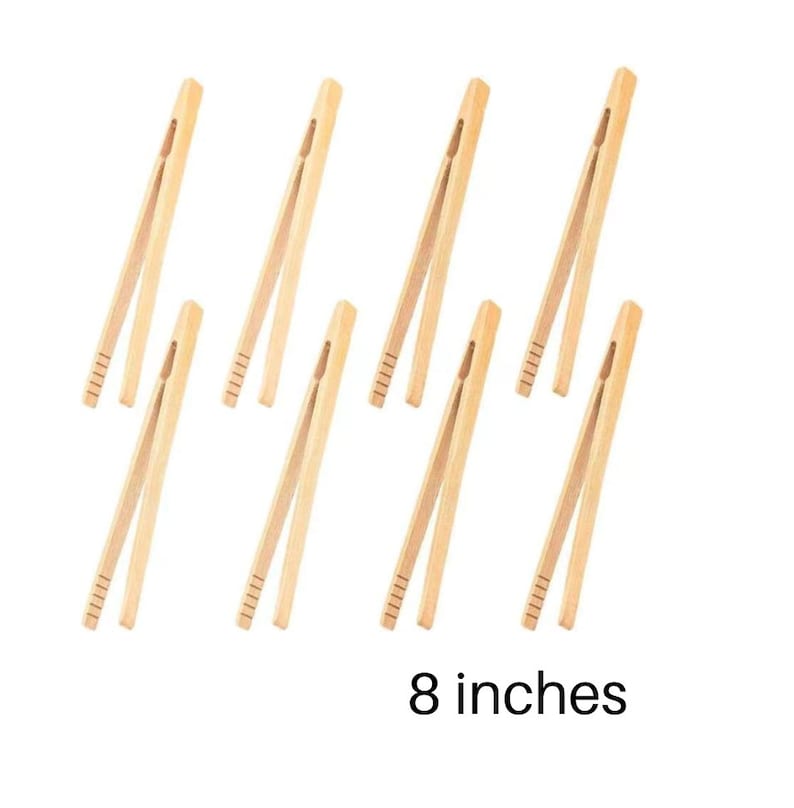 Wooden Sushi Appetizer Tongs – Mini Serving Tongs for Charcuterie, Grazing Tables & Catering Events - Pretty Party Boxx