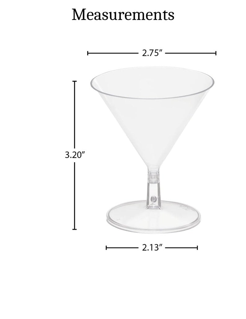 Acrylic Shrimp Cocktail Cups w/Mini Wooden Forks